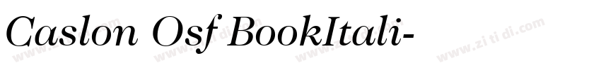 Caslon Osf BookItali字体转换